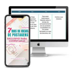 cronograma de postagens pra confeitaria